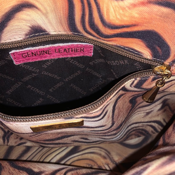 Plinio Visona Pink Leather Bamboo Handle Tote - Picture 7 of 17